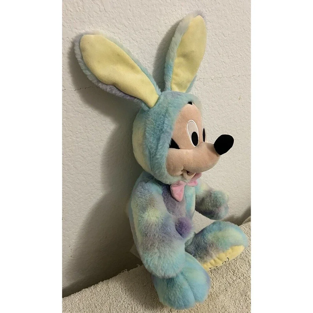 Disney Store 2020 Tie Dye Mickey Mouse Plush Easter Bunny Suit Stuffed Animal